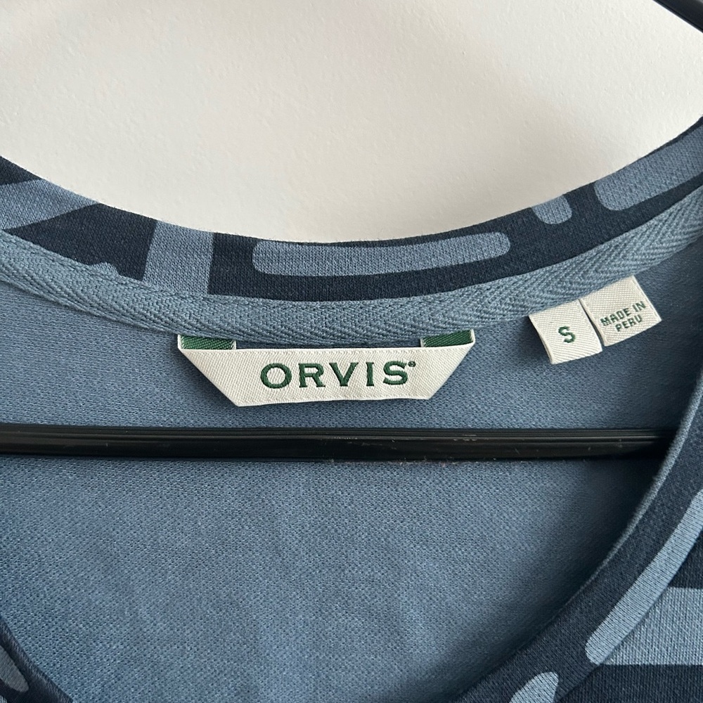 Orvis Blue Geometric Pattern Dress - Picture 2 of 6